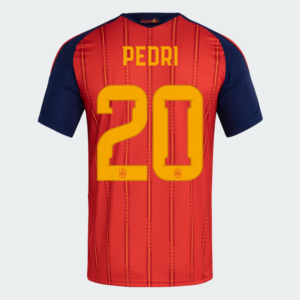 Kid's Spain 2026 Home World Cup Shirt PEDRI #20