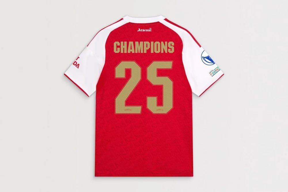 Arsenal 2025/26 Home UWCL Champions Shirt