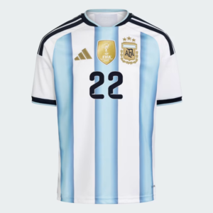 Kid's Argentina 2026 Home World Cup Shirt L. MARTÍNEZ #22