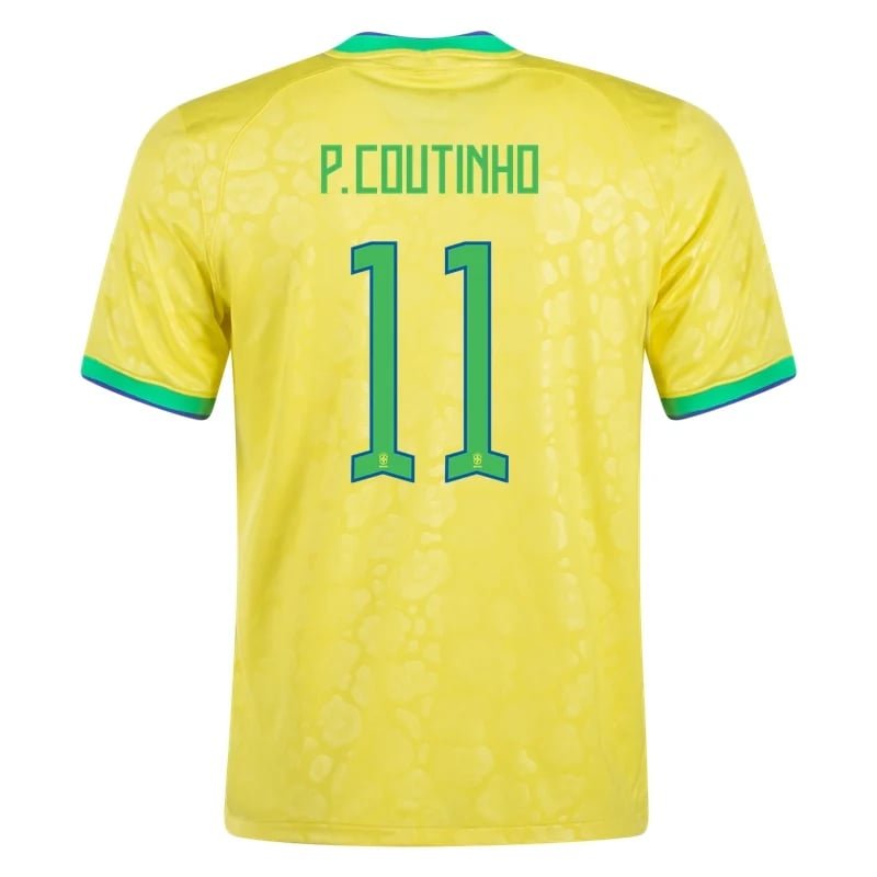 Philippe Coutinho #11 Brazil Home Jersey World Cup 2022