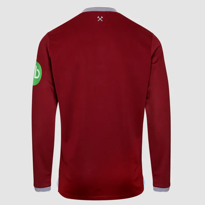 Kid's West Ham United 2025/26 Home Long Sleeve Shirt