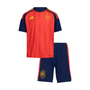 Spain Home World Cup Kids Soccer Jerseys Kit 2026