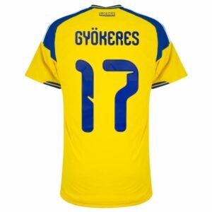 Sweden 2026 Home World Cup Shirt GYÖKERES #17 - Fan Version
