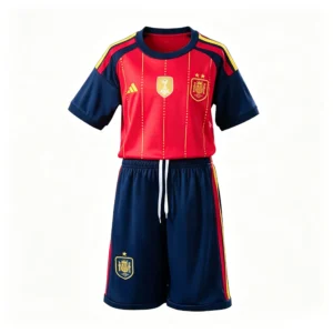 Kid's Spain 2026 National Team Home Double-Star Edition Jersey - Fan Version